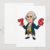 67 George Washington 7-6 Six Seven Meme 67 Dankeskarte (Vorne/Hinten)