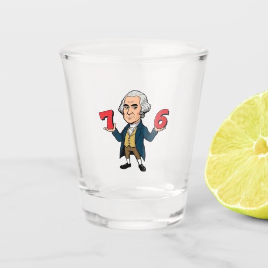 67 George Washington 7-6 Six Seven Meme 67 Schnapsglas (Vorderseite)