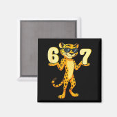 67 Gepard Meme Sechs Sieben Hände Bewegung Kinder Magnet (Vorderseite/Rückseite)