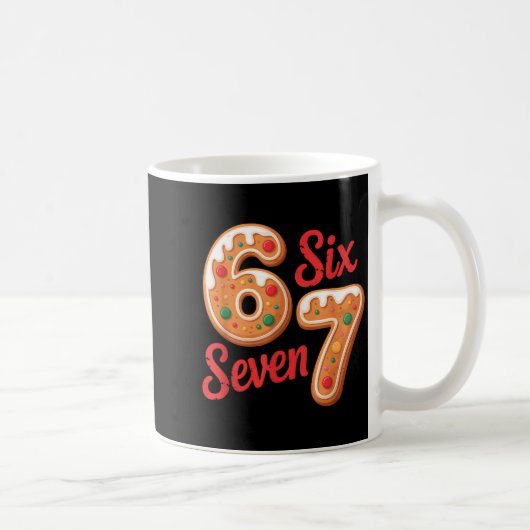 67 Gingerbread Christmas Six Seven Meme Kaffeetasse (Rechts)