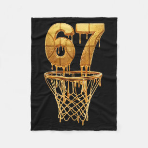 67 Gold Drip Basketball 6 7 Sechs Sieben Meme Gen Fleecedecke
