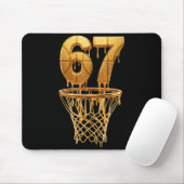 67 Gold Drip Basketball 6 7 Sechs Sieben Meme Gen Mousepad (Mit Mouse)