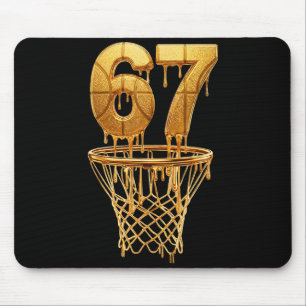67 Gold Drip Basketball 6 7 Sechs Sieben Meme Gen  Mousepad