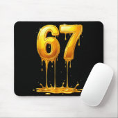 67 Gold Drip Funny Six Seven Meme Boys Kids 6 7 Dr Mousepad (Mit Mouse)