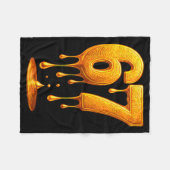 67 Gold Drip Six Seven Funny Meme  Fleecedecke (Vorderseite (Horizontal))
