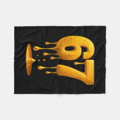 67 Gold Tropfen Six Sieben Funny Meme Fleecedecke (Vorderseite (Horizontal))