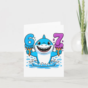67 Hai Sechs Sieben Eis Drip Lustig Gen Alpha Karte