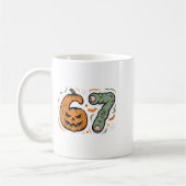 67 Halloween 67 Meme Funny Six Seven Gen Alpha Men Kaffeetasse (Links)