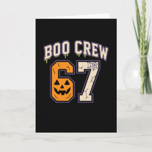 67 Halloween Boo Crew Sport Jersey Brainrot Meme Karte