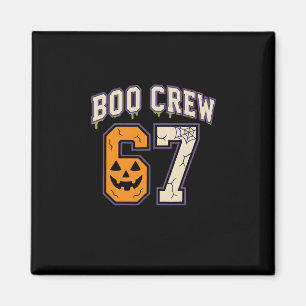 67 Halloween Boo Crew Sport Jersey Brainrot Meme  Magnet