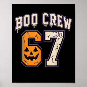 67 Halloween Boo Crew Srts Jersey Brainrot Meme Se Poster