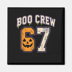 67 Halloween Boo Crew Srts Jersey Brainrot Meme Si Magnet