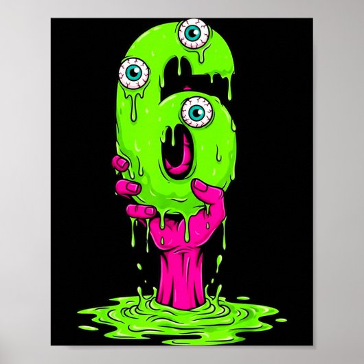 67 Halloween Costume Funny Number 6 Six Meme For G Poster (Vorne)