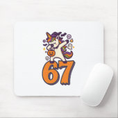 67 Halloween Einhorn Brainrot Meme Six Seven Mädch Mousepad (Mit Mouse)