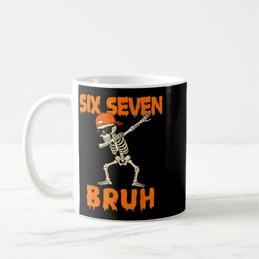 67 Halloween Funny Six Seven Meme Brainrot Pumpkin Kaffeetasse (Links)