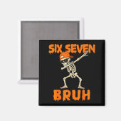 67 Halloween Funny Six Seven Meme Brainrot Pumpkin Magnet (Vorderseite/Rückseite)