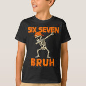 67 Halloween Funny Six Seven Meme Brainrot Pumpkin T-Shirt (Vorderseite)