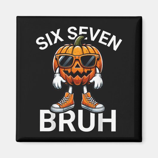 67 Halloween Funny Six Sieben Meme Brainrot Pumpki Magnet (Vorne)