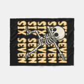 67 Halloween Funny Six Sieben Meme Brainrot Skelet Fleecedecke (Vorderseite (Horizontal))