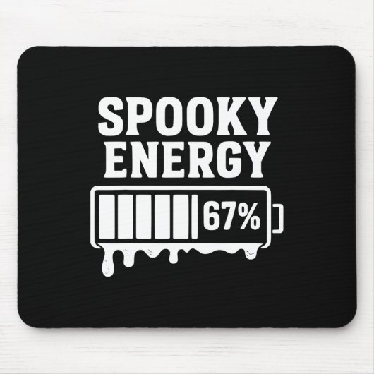67 Halloween Gruselenergie Brainrot Meme Sechs Sie Mousepad (Vorne)