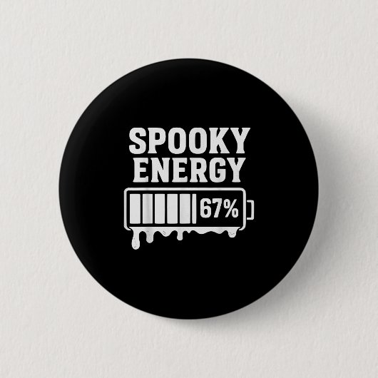 67 Halloween Gruselige Energie Brainrot Meme Sechs Button (Vorderseite)
