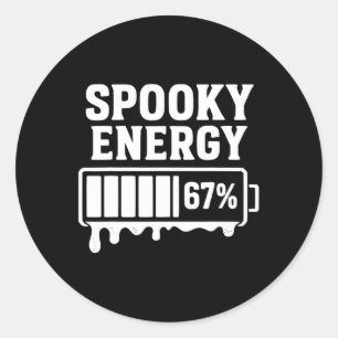 67 Halloween Gruselige Energie Brainrot Meme Six S Runder Aufkleber
