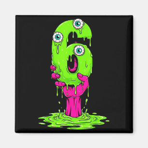 67 Halloween-Kostüm lustige Zahl 6 Sechs Meme für Magnet