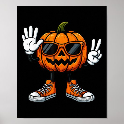 67 Halloween-Kürbis lustiger Brainrot-Meme Kinder Poster (Vorne)