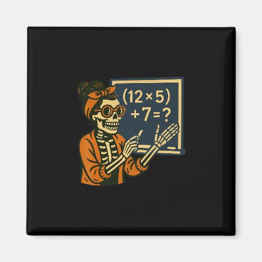 67 Halloween-Lehrer Skeleton Sechs Sieben Meme-Geh Magnet (Vorne)