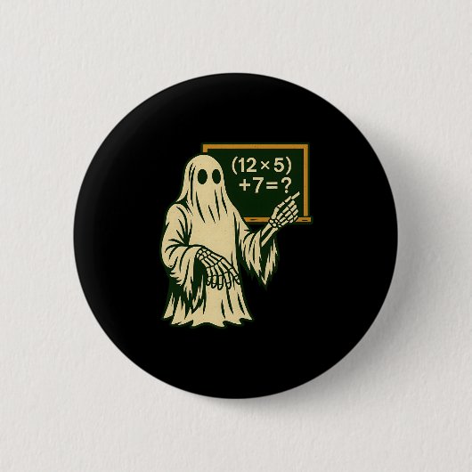 67 Halloween Lehrerin Ghost Six Sieben Meme Brainr Button (Vorderseite)