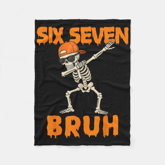 67 Halloween Lustiger Sechs Sieben Meme Brainrot K Fleecedecke (Vorderseite)