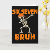 67 Halloween Lustiger Sechs Sieben Meme Brainrot K Karte (Gelbe Blume)