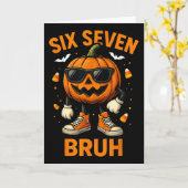 67 Halloween Lustiger Sechs Sieben Meme Brainrot K Karte (Gelbe Blume)