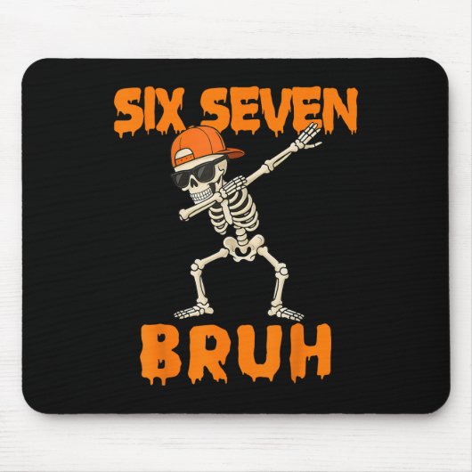 67 Halloween Lustiger Sechs Sieben Meme Brainrot K Mousepad (Vorne)