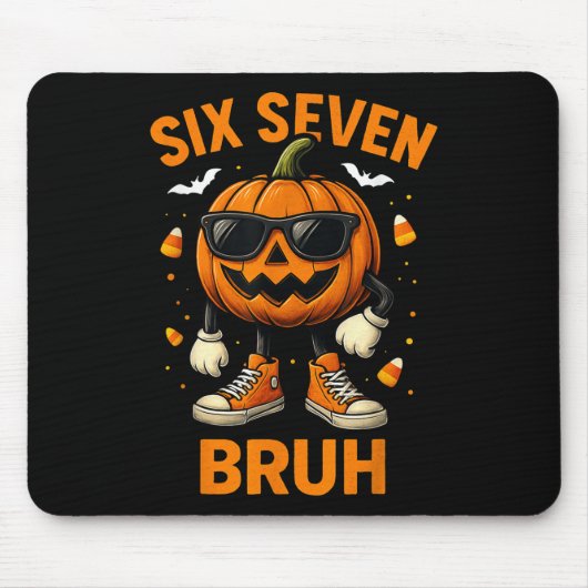 67 Halloween Lustiger Sechs Sieben Meme Brainrot K Mousepad (Vorne)