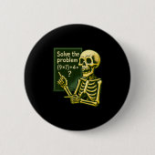 67 Halloween Mathe Lustig Sechs Sieben Meme Brainr Button (Vorderseite)