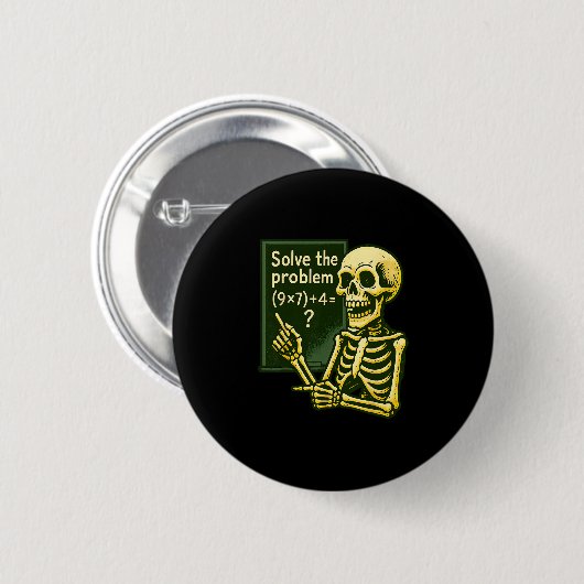 67 Halloween Mathe Lustig Sechs Sieben Meme Brainr Button (Vorne & Hinten)