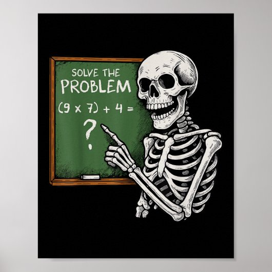 67 Halloween Mathe Lustig Six Seven Meme Brainrot Poster (Vorne)