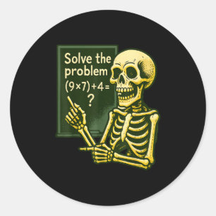 67 Halloween-Mathematik Lustig Sechs Sieben Meme B Runder Aufkleber