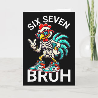 67 Halloween Meme 6 7 Chicken Skeleton Six Seven F Karte