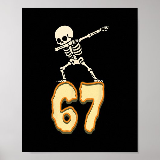 67 Halloween Meme 6 7 Numbers Six Seven Funny Kids Poster (Vorne)