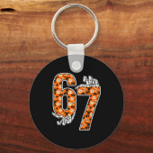 67 Halloween Meme 6 7 Numbers Six Seven Funny Kids Schlüsselanhänger (Vorderseite)