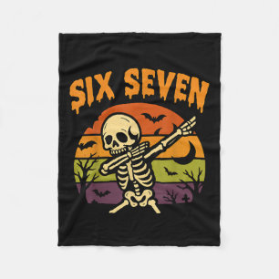 67 Halloween Meme 6 7 Skelett Sechs Sieben Zahlen Fleecedecke