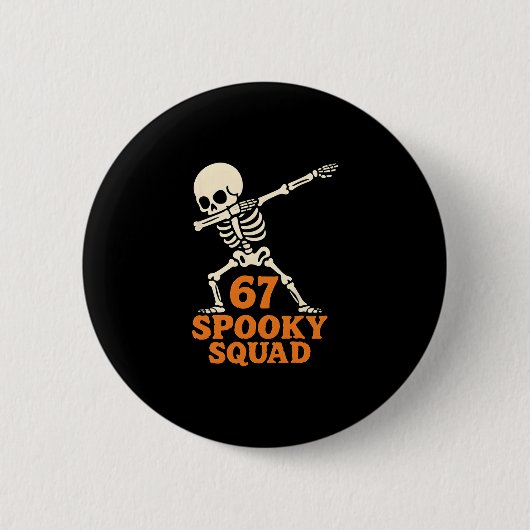 67 Halloween Meme 6 7 Zahlen Sechs Sieben Lustige Button (Vorderseite)