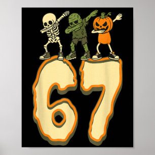 67 Halloween Meme 6 7 Zahlen Sechs Sieben Lustige Poster