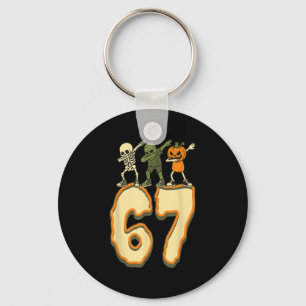 67 Halloween-Meme 6 7 Zahlen Sechs Sieben Lustige  Schlüsselanhänger