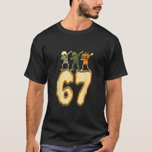 67 Halloween-Meme 6 7 Zahlen Sechs Sieben Lustige T-Shirt