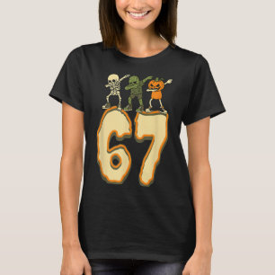 67 Halloween-Meme 6 7 Zahlen Sechs Sieben Lustige T-Shirt