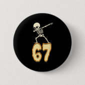 67 Halloween Meme 6 7 Zahlen Six Sieben Funny Kids Button (Vorderseite)