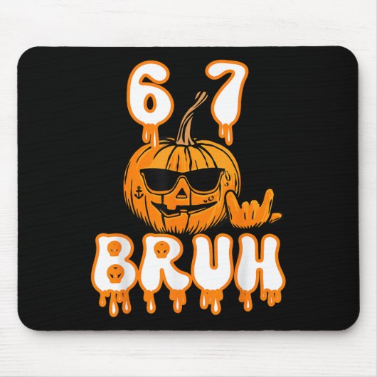 67 Halloween-Meme-Brainrot-Kostüm Kinder 6-7 Sechs Mousepad (Vorne)